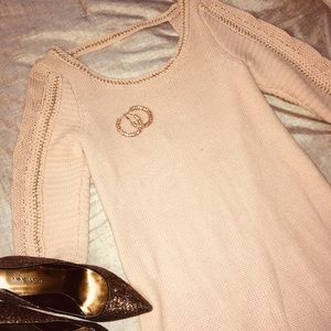 Lauren Conrad Rose Gold Knitted Dress